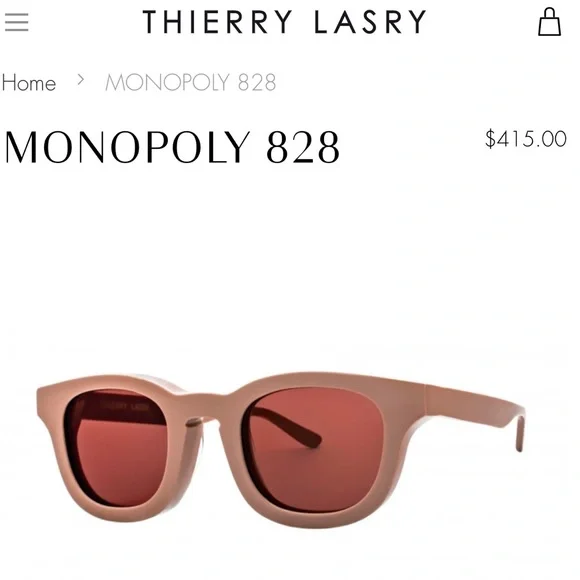 Thierry Lasry Monopoly Pink/Burgundy Sunglasses Rectangular Sunglasses | MONOPOLY Luxury Rectangle Glasses  main image 4